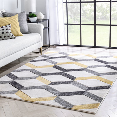 Good Vibes Geometric Area Rug