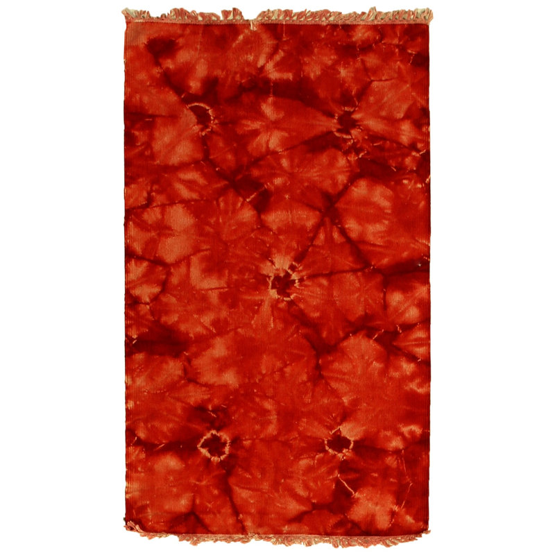 Flatweave flatweave New Zealand Wool Red Area Rug