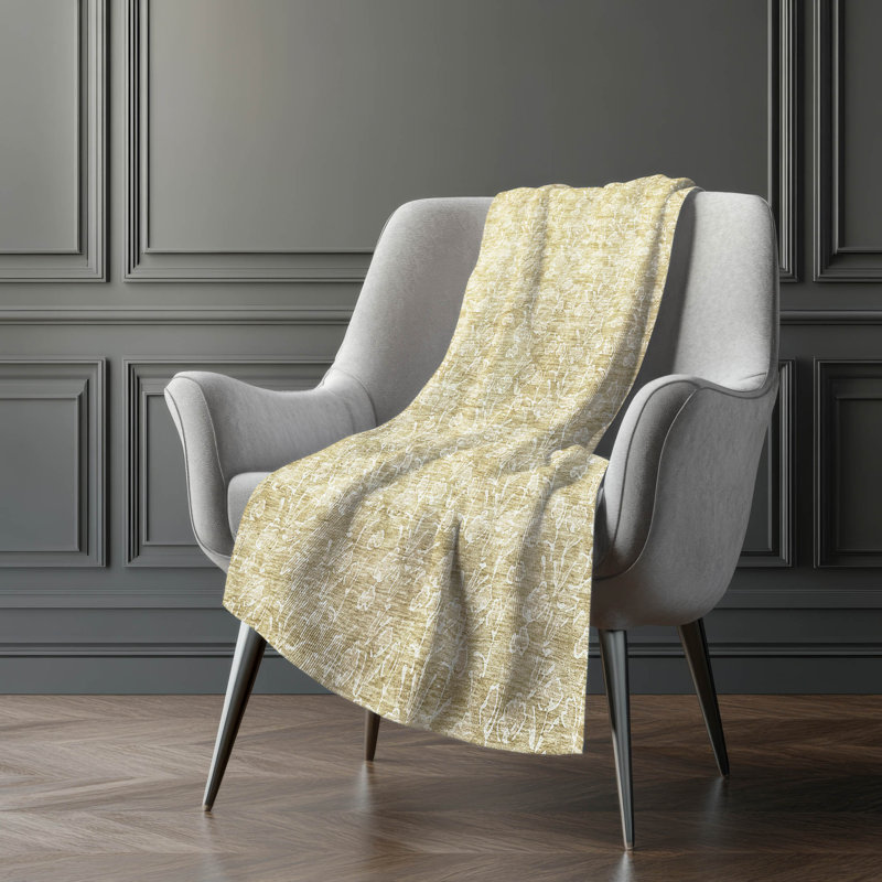 Jeté floral Sherpa ASB691 Addison, Beige