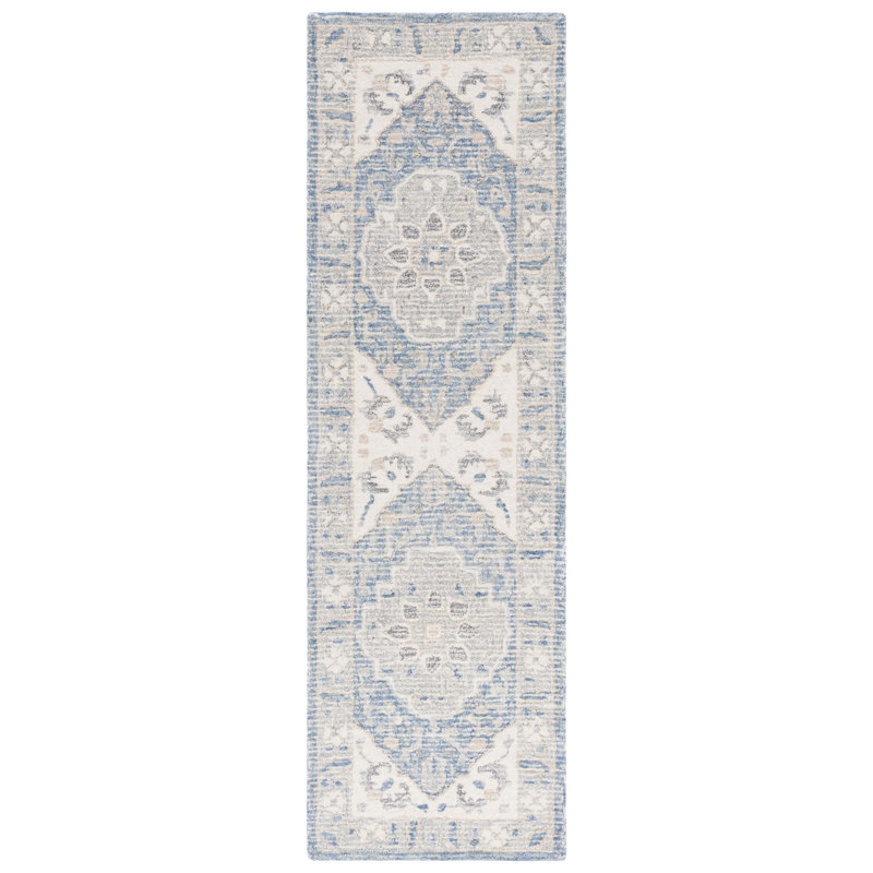 Abramowski Hand Tufted Wool And Cotton With Latex Southwestern Rug, Runner 2'3" x 8'