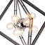 Lustre en forme de cage géométrique à 9 lumières avec globes en verre spiralé, luminaire suspendu noir mat et doré 25 po, chaîne réglable pour le vestibule de l'îlot de cuisine, homologué UL