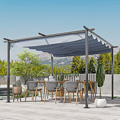 Outsunny Retractable Pergola Canopy