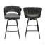 Ensemble de tabourets de bar 28 po en cuir technique 28 po avec tabourets à pieds sans îlot de cuisine réglable, 360 tabourets de bar pivotants avec repose-pieds-1856673907-1856673908