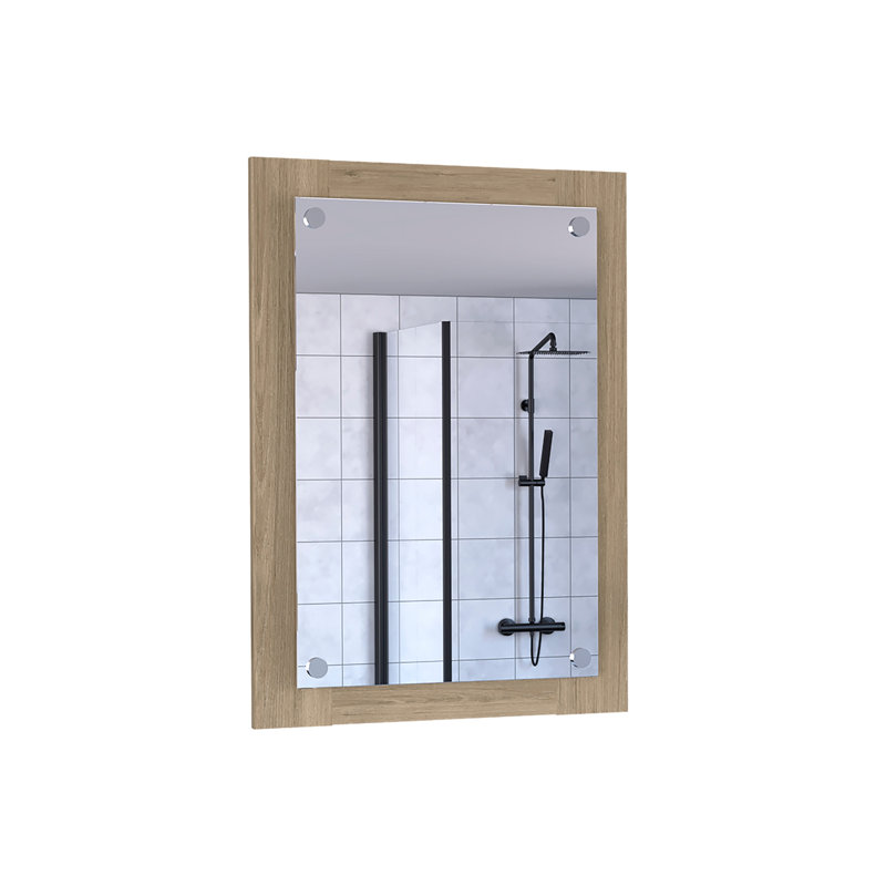 Vanguard Bathroom Mirror, Frame, Looking Glass -Light Pine