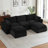 Cloud Sectional Couches For Living Room, Convertible U-Shape Couch With Ottoman, Plush Comfort And Multi-Functional Design-543813747-543813750