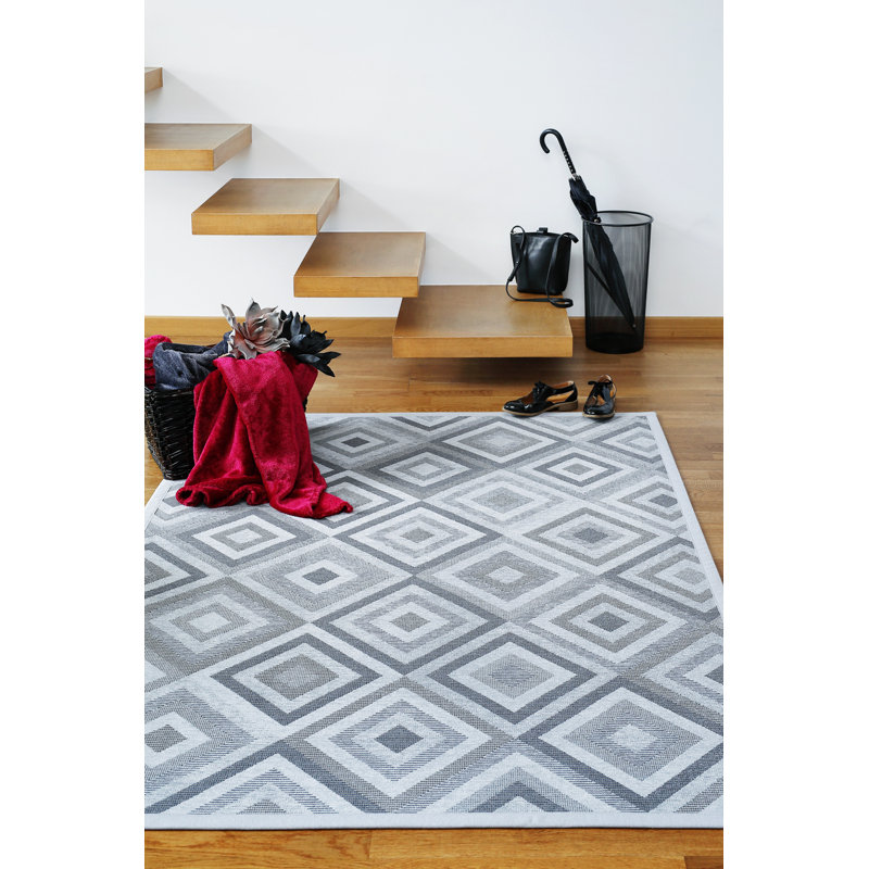 Raiford Geometric Hand Woven Area Rug, Rectangle 200 x 300cm
