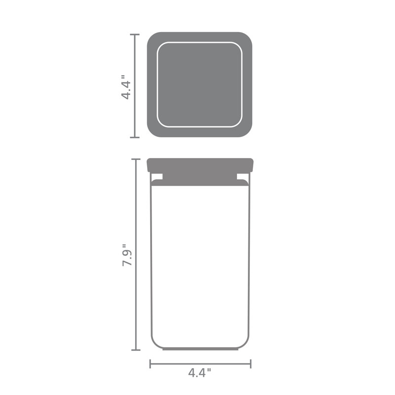 Boîte carrée empilable Tasty +, Black