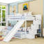 Lit superposé simple au-dessus de double avec glissière et escalier de rangement, tablettes-92593946