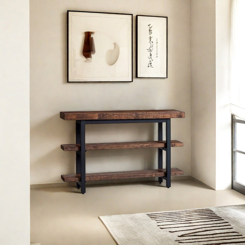 Retro Minimalist Console Table, 31.5" H x 39.37" W x 13.78" D