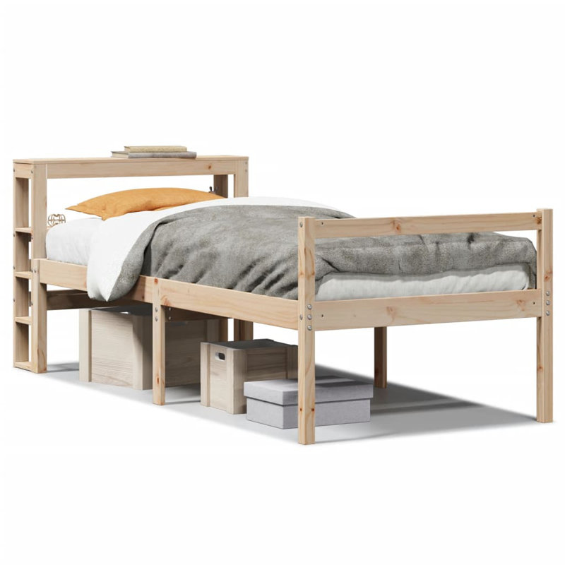 Solid Wood Bed, Natural, Small Single (2'6)