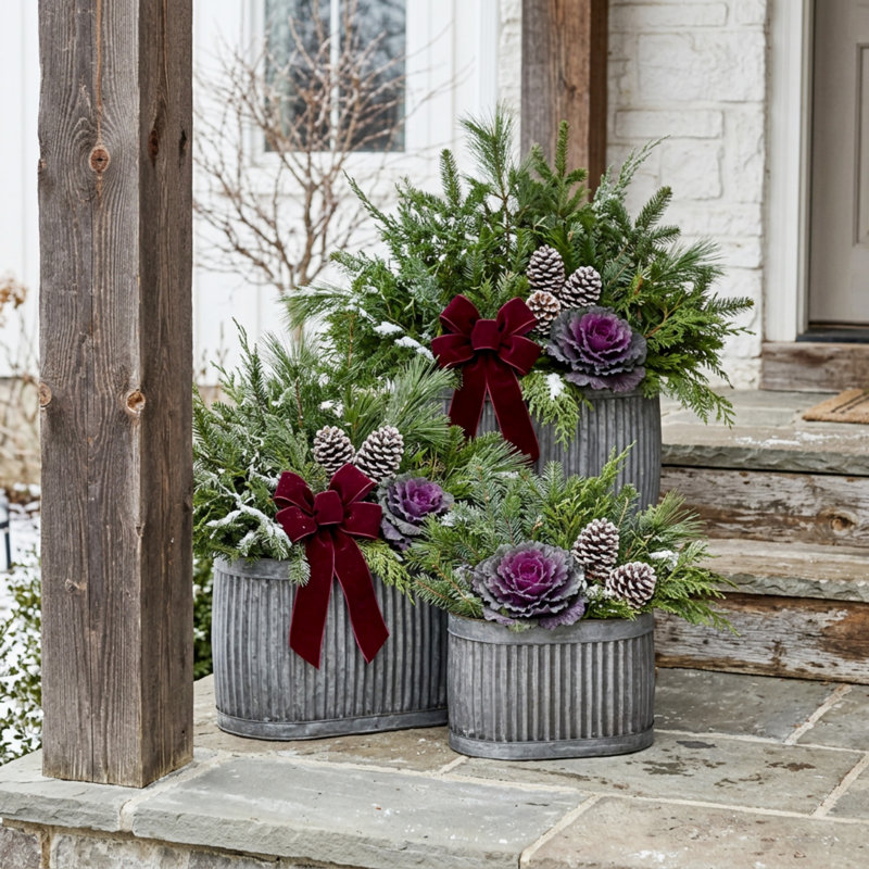 Nina Handmade Metal Pot Planter, Matte Gray