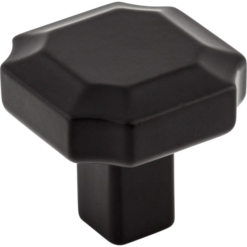 Davenport 1 1/4" Length Geometric Knob, Flat Black