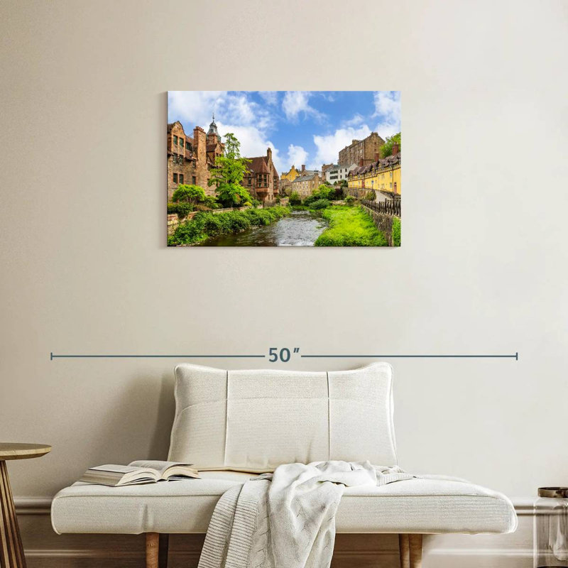 Sirecs, Edimbourg, Dean Village et l'eau de Leith, H 20 po x l 30 po