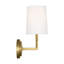 Thomas O'Brien Danica 1 Light Bathroom Bedroom Wall Fixture With White Linen Shade-1029173107