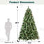Arbre de Noël pré-pelucheux givré avec pommes de pin-130115309