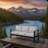 73" All-Weather Aluminum Patio Sofa, 3 Seat Outdoor Couch With Thick Light Gray Cushions & Black Frame