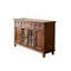 Buffet en bois massif brun à 4 portes 55,12 po-1938624219