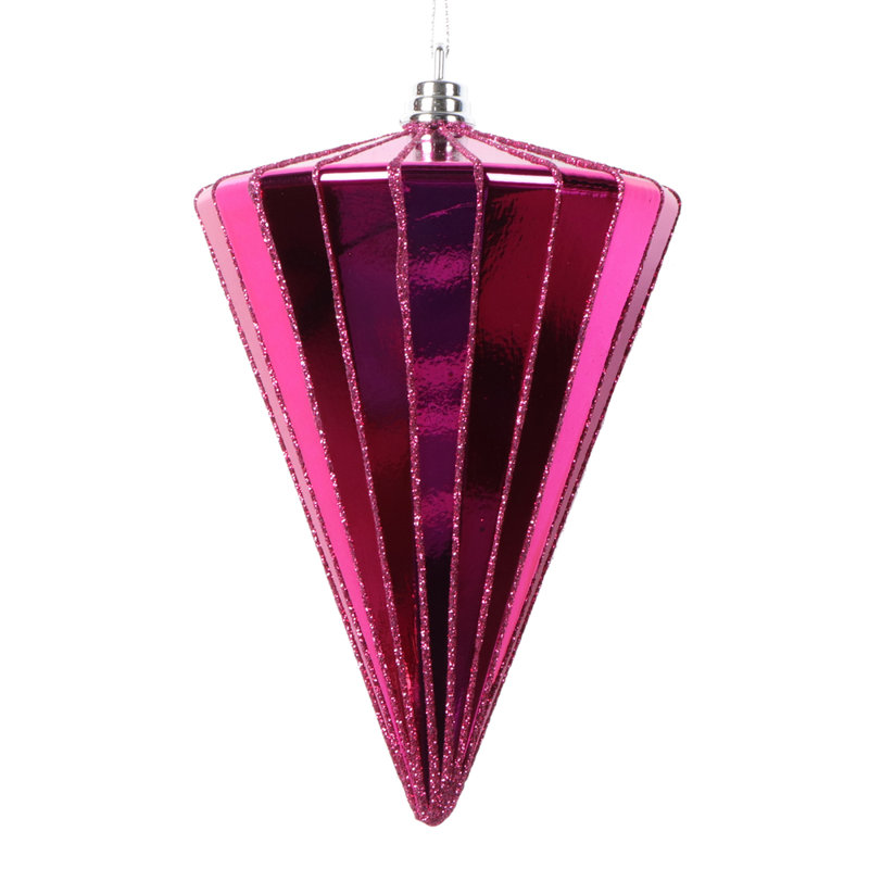 Fhionn 6'' Solid Holiday Shaped Ornament, Fuchsia