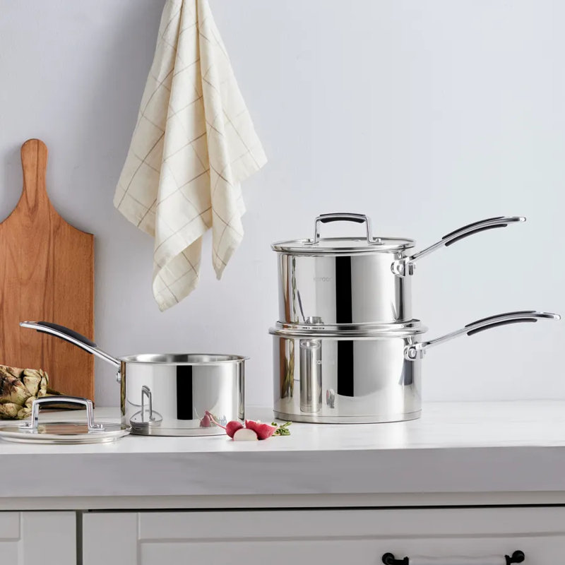 Karaca Pekka 6-Piece Stainless Steel Induction Cookware Set, Anthracite