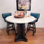 Round Cream Bullnose Travertine Bar Table Model 1204 E