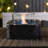 Tabletop Fire Pit With Glass Wind Guard