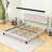 Tufted Upholstered Low Profile Platform Bed-1635636872