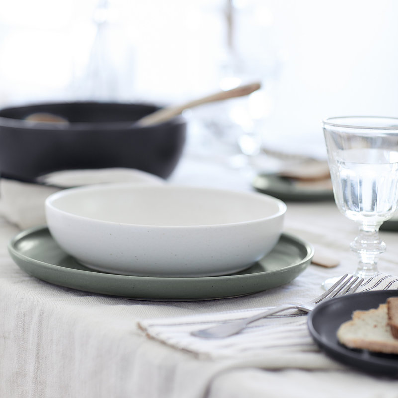 Pacifica Handmade Dinnerware Set - Service for 1, Vanilla