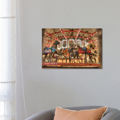 Santa Monica Pier Carousel by Zoe Schumacher - No Frame Print on Canvas