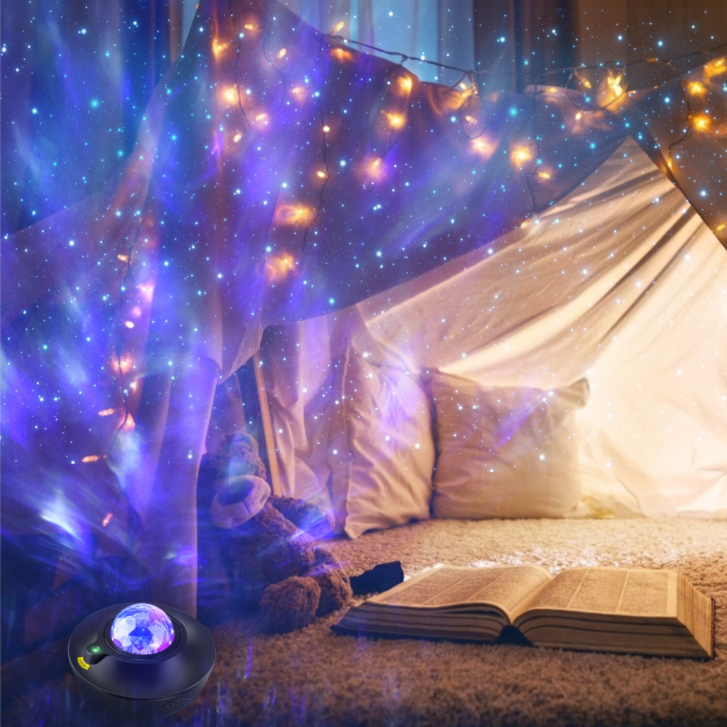 Starry Sky Universe Projection 360 Rotation Humidifier Cute Landscape  Humidifier With Led Night Light Bedroom