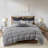 Cotton Jacquard Comforter Mini Set Grey/Black-113361411