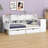 Wooden L-Shape Daybed With Seven Storage Cabinets,Two Storage Drawers,Study Desk And Built-In Bookshelf-328943476-328943477