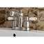 Robinet de salle de bain central à 4 poignées à 3 trous à fixation sur le comptoir avec laiton escamotable Kingston-25314267