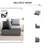 Clevette Convertible Storage Sofa with Adjustable Seat Cushions - Dual Function Single/Double Sofa in Elegant Linen Fabric for Small Spaces-1301634245