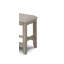 Meuble en bois de style campagnard avec repose-pieds à hauteur de comptoir 1 pièce brun clair / beige gris