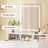 3 Colors LED Light Mirror Dressing Table-522789303