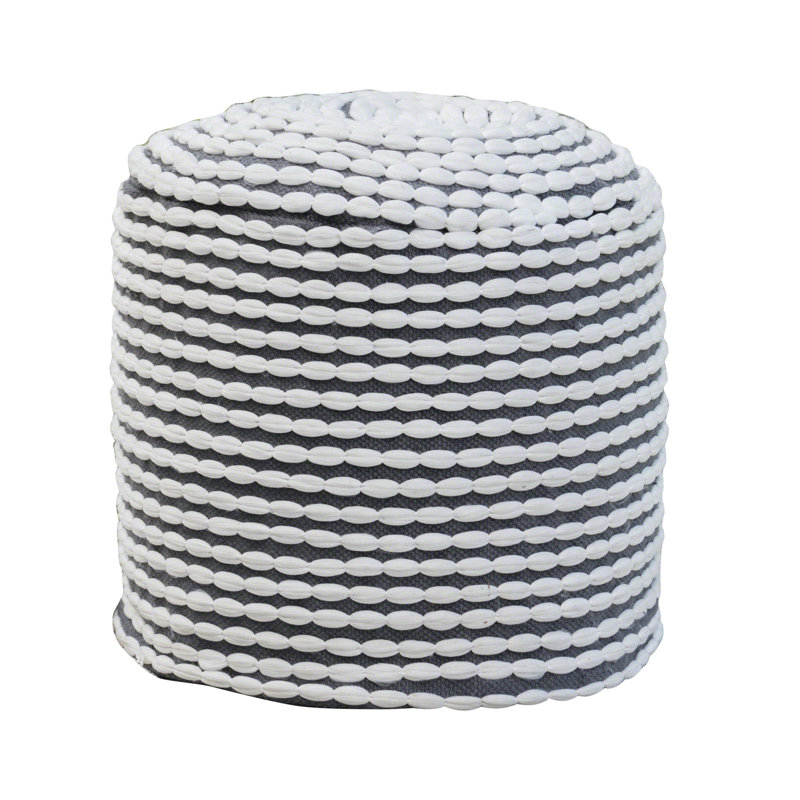 Repose-pieds d'intérieur cylindrique blanc géométrique - capacité d'eau 250Lb avec résistance, Blanc