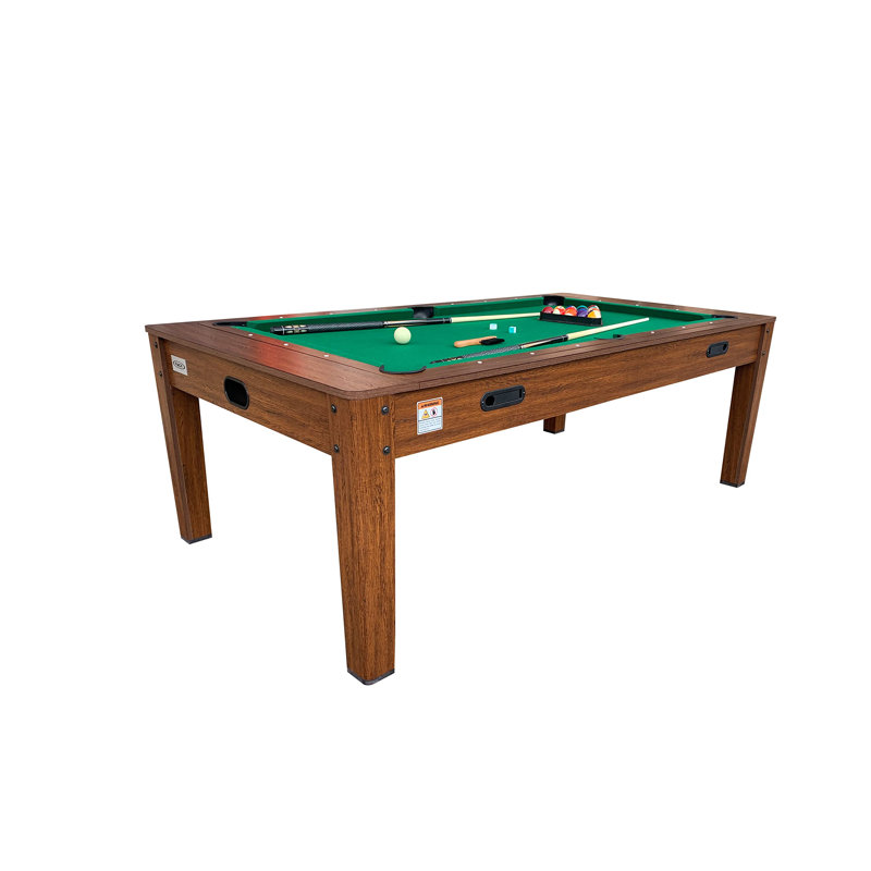 Table de billard pivotante multi-jeux 7,5 pieds Rack Luxor 4-en-1, Vert, Jaune
