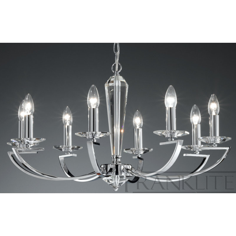 Much Wenlock 8 - Light Candle Style Chandelier