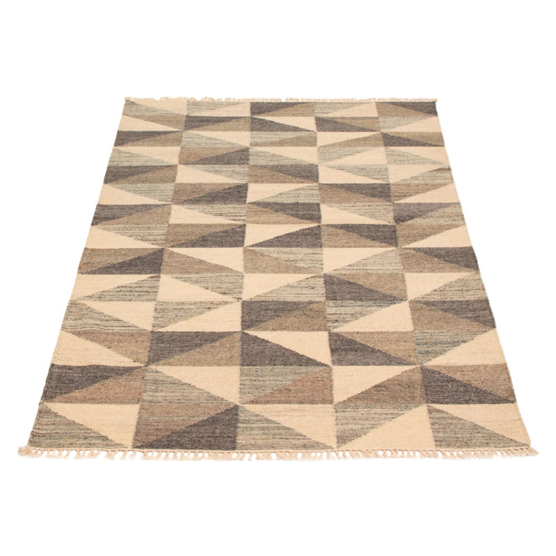 Ankim FW crème, kilim gris 5 pi 2 po x 7 pi 8 po
