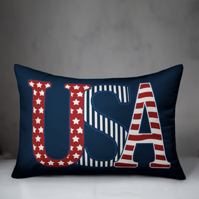  Multi USA Indoor/Outdoor Lumbar Pillow