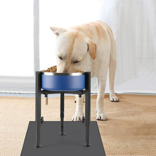 Single Dog Bowl Stand Metal Elevated Pet Bowl Holder Raised Water Feeder for Medium,Large Dog
