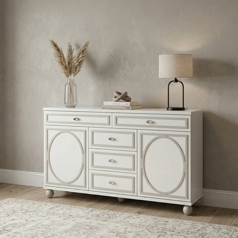 Sky Tower 5 - Drawer Dresser, Cloud White