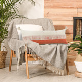 Waylen Solid Colour Cotton Throw Pillow