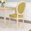 Ensemble de 2 chaises d'appoint rembourrées en mélange de coton avec cadres en bois massif, sièges de salle à manger vert classique pour la cuisine, le salon ou le restaurant, style champêtre
