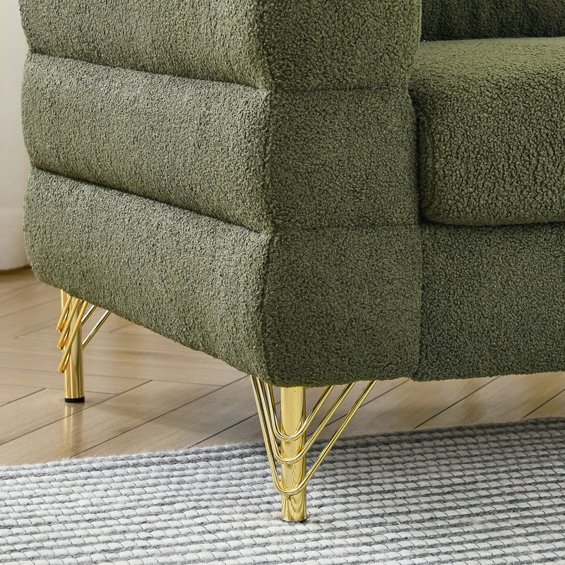 Ensemble de salon modulaire de 60 pouces, 2 coussins, forme moderne, siège confortable et soutien