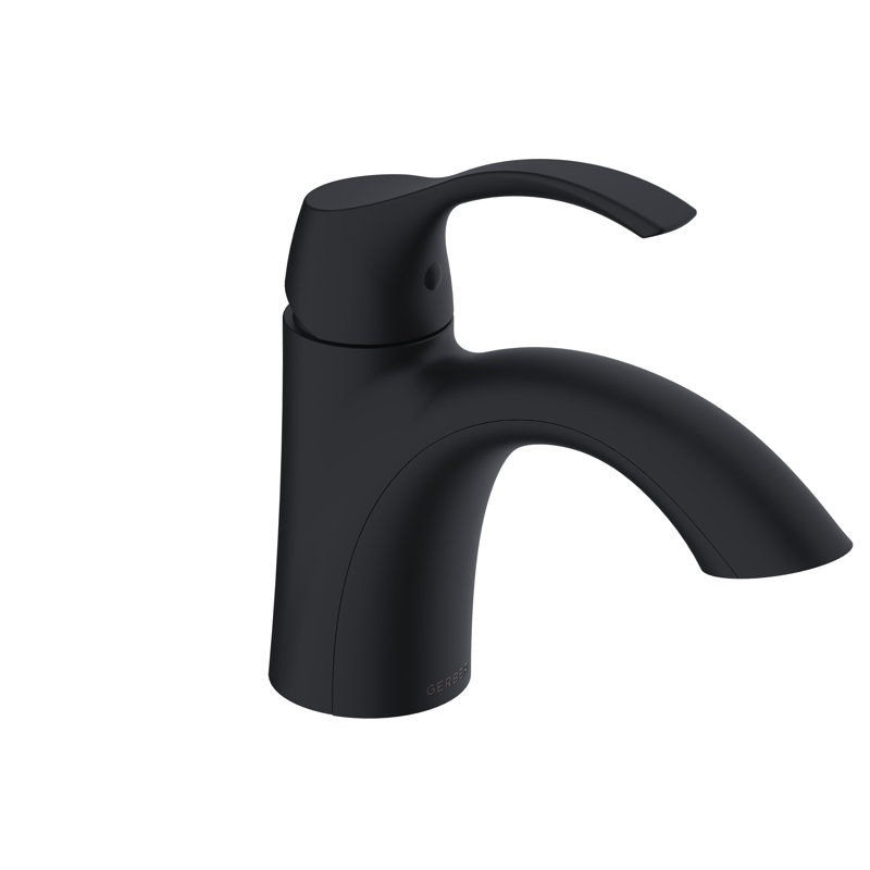 Antioch Single Hole Bathroom Faucet with Drain Assembly, Satin Black
