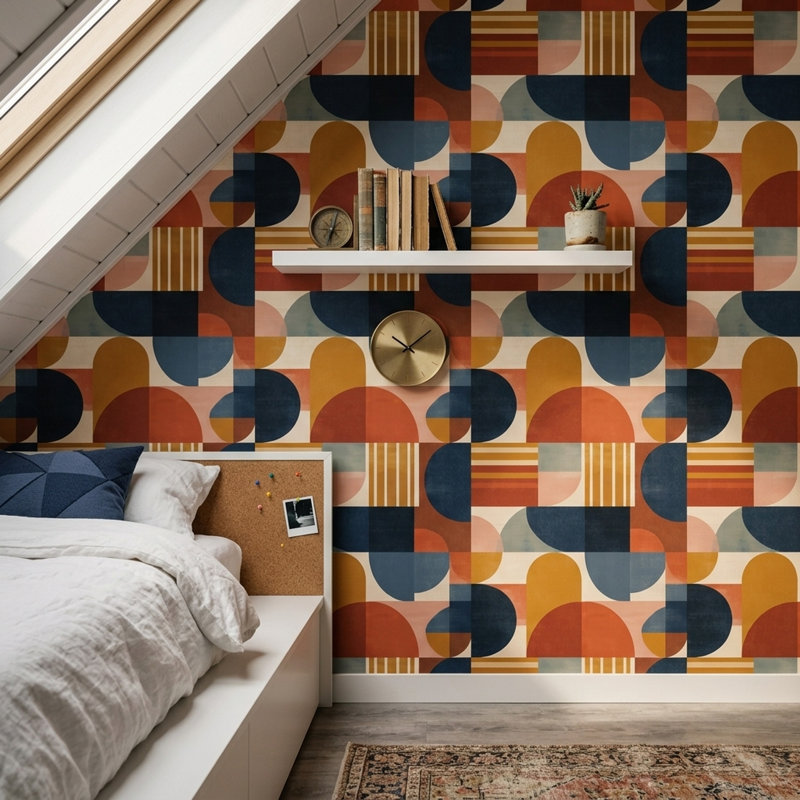 Décoration murale amovible Mid-Century, Peel and Stick