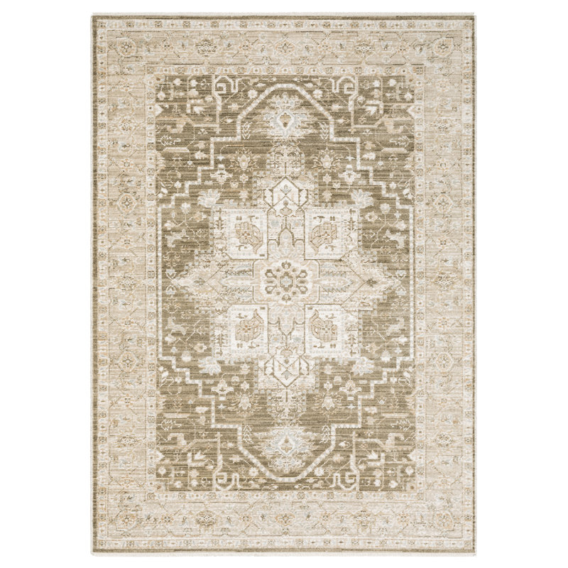 Tapis brun / beige Lainey, Rectangle 2 pi 9 po x 5 pi