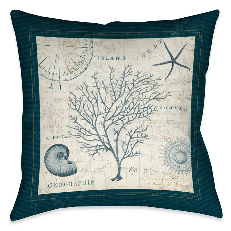 Coussin décoratif d'intérieur Ocean Life IV