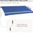 12' X 10' Retractable Yard Awning, 280g/m² & Water- Fabric, Manual Crank, Aluminum Frame For Multiple Outdoor Surfaces, Dark Blue Balcony Awning , Deck, Yard,